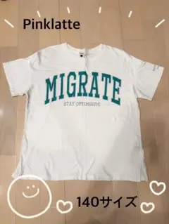 夏物最終セール‼️Pinklatte ⭐︎オーバサイズTシャツ ⭐︎ロゴTシャツ140