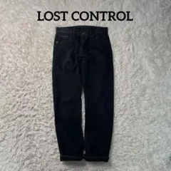 LOST CONTROL ポケット口レザー切替 ブラックデニム w29のサムネイル