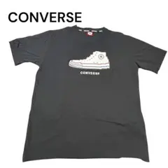 CONVERSE スニーカーグラフィック Tシャツ ブラック ゴムワッペン