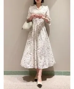 SNIDEL ビスチェライクプリントワンピース