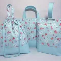 入園入学セットレッスンバッグ体操着袋上履き袋　ハンドメイド　58 苺