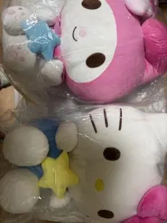 【新品未使用】サンリオ ぬいぐるみ ハローキティ マイメロディ 2種セット