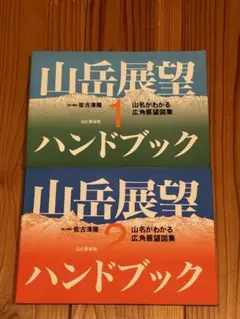 山岳展望ハンドブック 1・2巻セット 佐古清隆 山と溪谷社