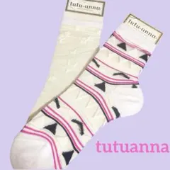 シースルー シアー ソックス tutuanna 2点セット 22~24cm