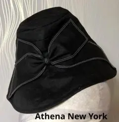 アシーナニューヨーク　ブラック　【美品】 アシーナニューヨーク 帽子 ブラック 美品 - 帽子