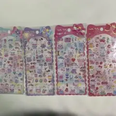 海外正規品　ハローキティ 立体シール 4枚セット