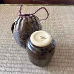 茶入 茶道具 木製 蓋付き 仕覆付き 共箱入り - メルカリ