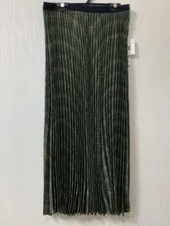 UNIQLO:C グリーン系チェック柄プリーツスカート