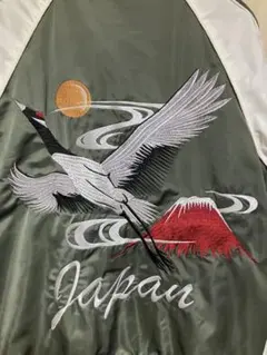 SQUARE スカジャン Japan Lサイズ 鶴 刺繍 和柄 タトゥー サテン SQUARE スカジャン Japan Lサイズ 鶴 刺繍 和柄 タトゥー サテン