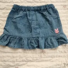 デニムフリルスカート うさぎのサムネイル