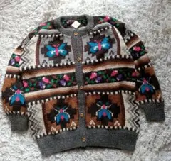 【タグ付】INCA-TEX 　インカテックス　アルパカ 100％ カーディガン