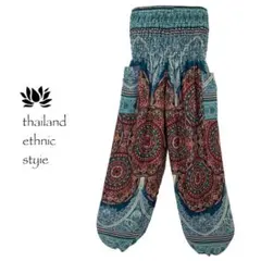 【新品】アラジンパンツ　タイパンツ【シャーリング】420グリーン　C488-2