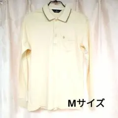美品 マンシングウェア 長袖ポロシャツ Mサイズ イエロー ゴルフ