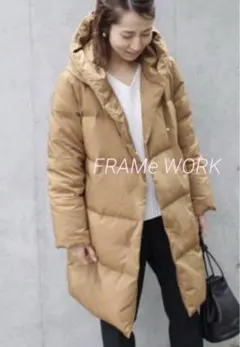☆cocora様専用☆フレームワーク フードダウンコートベージュ36