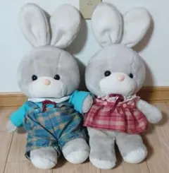 超レトロ●昭和レトロ　三英トイ　ウサギのぬいぐるみ　2点セット 超レトロ○昭和レトロ 三英トイ ウサギのぬいぐるみ 2点セット - メルカリ