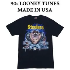 90s ルーニーテューンズ USA製 Steelersビッグプリントシャツ