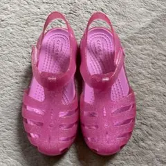 crocs グリッター ピンク サンダルのサムネイル