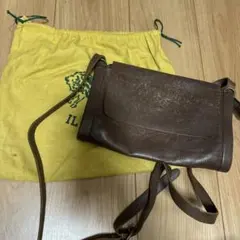 イルビゾンテ　ブラウンレザーショルダーバッグ