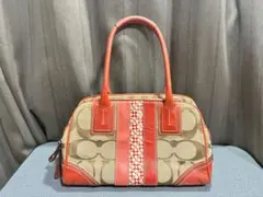 【未使用級美品】COACH シグネチャー ミニボストン　トートバッグ　ハンド