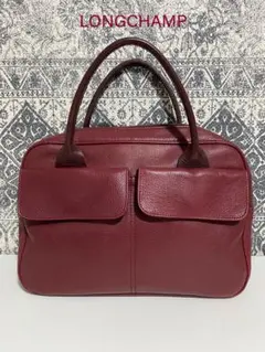 【美品】LONGCHAMP ロンシャン レザー 2WAY ショルダ ハンドバッグ