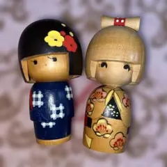 創作こけし 2体セット 伝統工芸品のサムネイル