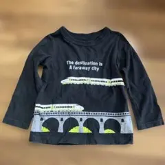列車デザイン 長袖Tシャツ サイズ100