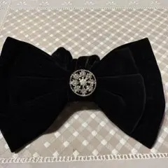 アクシーズファム　ベロア黒リボンシュシュのサムネイル