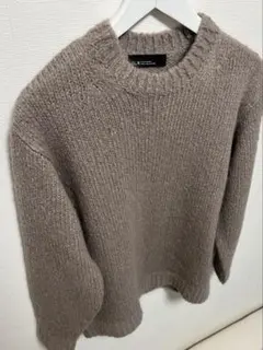 美品green label relaxing モヘヤミックス クルーネックニット