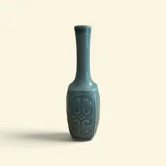 鍋島青磁　青山窯　青磁耳付花瓶