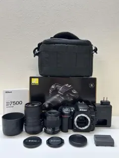 Nikon D7500 ダブルレンズキット 箱付き ❤ Nikon D7500 一眼レフ カメラ ニコン ダブルレンズ 元箱付き ニコン