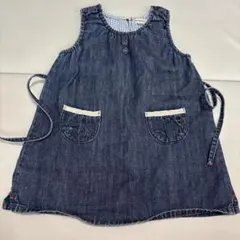 【ミキハウス】デニムジャンパースカート