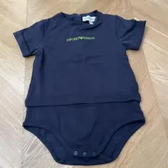ARMANI BABY 半袖 ネイビー ロンパース 9M 70