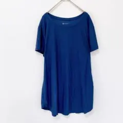 NO BOUNDARIES 【XL】半袖Tシャツ ブルー　シンプル　海外古着