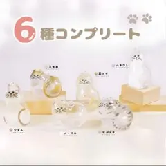 けだまだま コンプリート 猫 キーホルダー 6種セット 猫の毛入れ ストラップ