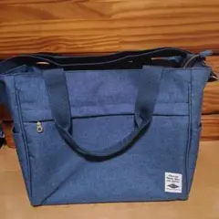 ネイビー トートバッグ　ショルダーバック　2way マザーズバックにも！大容量