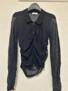 LAGUA GEM ブラック長袖　シアーカーディガンのサムネイル