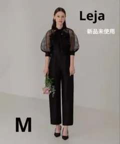Leja ドット柄スパンコール ボレロ オールインワンドレス ブラック