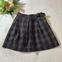 美品 アースミュージックアンドエコロジー 【F】リボン チェック y2k ギャル