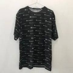 J2118 Champion ロゴプリント Tシャツ ブラック メンズ 3L