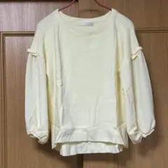 UNIVERSAL MUSE 七分袖イエロートップス