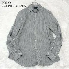 Polo Ralph Lauren ストライプシャツ 長袖 リネン 麻