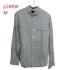 【最終価格】【J.CREW】スリムフィットシャツ M グレー リネン
