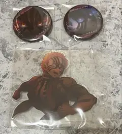 鬼滅の刃 無限城編 上弦の参 キービジュアルアクリルスタンド 缶バッジ 猗窩座