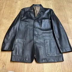 マ*ク様 g-stage 羊革　ブラックレザージャケット SIZE L