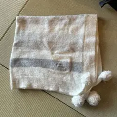 ジェラートピケ タオルケット ポンポン付き