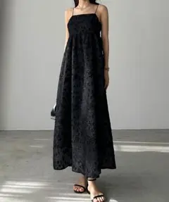 極美品✨ ラクエルアレグラ ロングワンピース S〜M相当 コットン グレー 黒 極美品✨ ラクエルアレグラ ロングワンピース S〜M相当 コットン