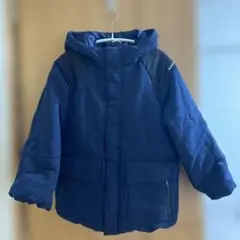 【BRANSH】 フード付きネイビー中綿コート 140