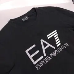 エンポリオアルマーニ EA7 ブラック ロゴ クルーネック 長袖Tシャツ