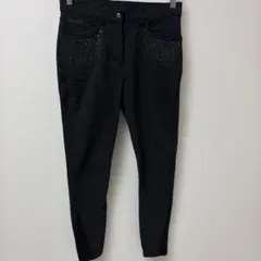 最終価格Montarニーグリップデニムキュロット スタッズ レディース乗馬 