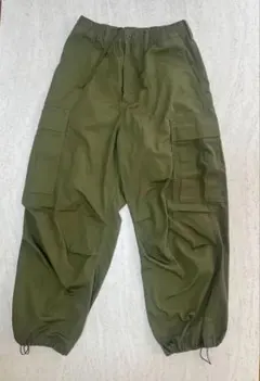 【GU】カーゴパンツ オリーブ カーキ XSサイズ ドローストリング